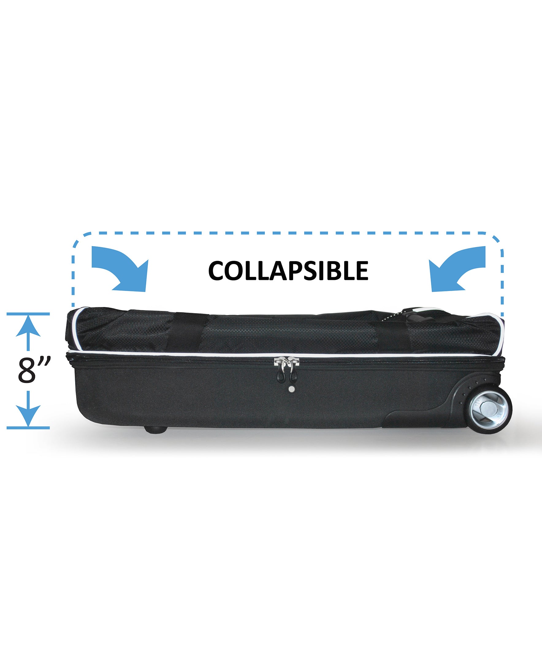 Collapsible Dance duffel with garment rack
